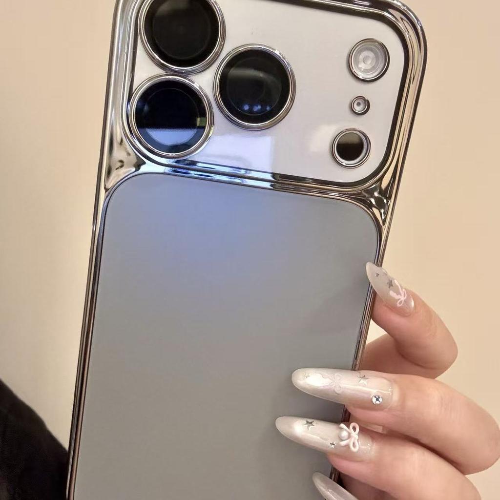 Luxe AG Mat Gehard Glas Camera Beschermhoes voor iPhone 17 16 15 Pro Max Plating Schokbestendige Bumper Harde Achterkant