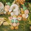 Jungle Animal Balloon Bunch Happy 1st Birthday Party Decorations Kids Favor Gifts Safari Animal Balloons Baby Shower Supplies