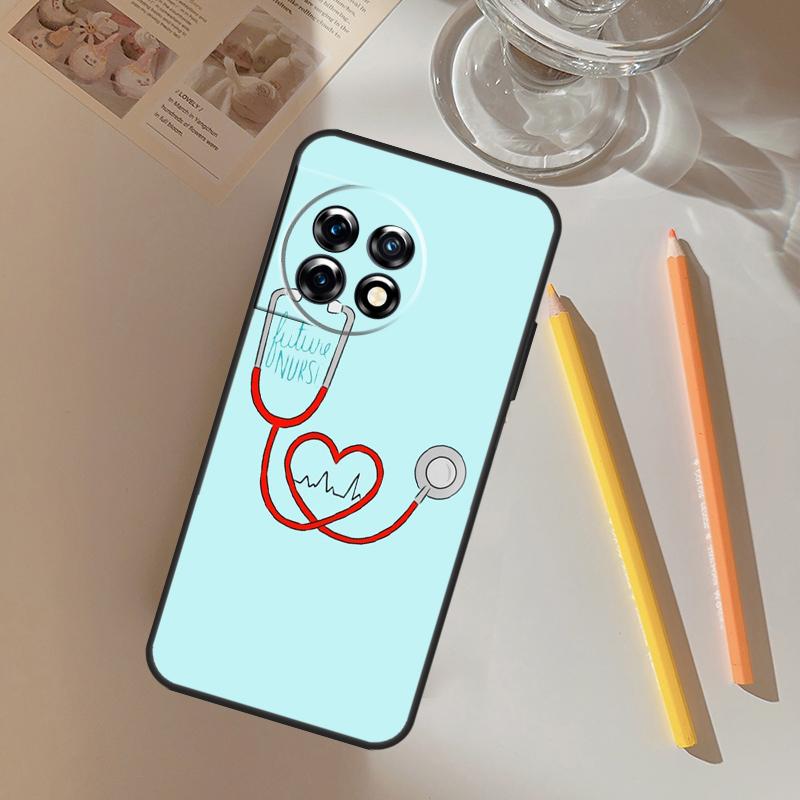 Doctor Nurse Heart Stethoscope Funda For OnePlus 13R 13 12 R 11 9 10 Pro 8T 9RT 10T OnePlus Nord CE 2 3 4 Lite N20 N30 Case
