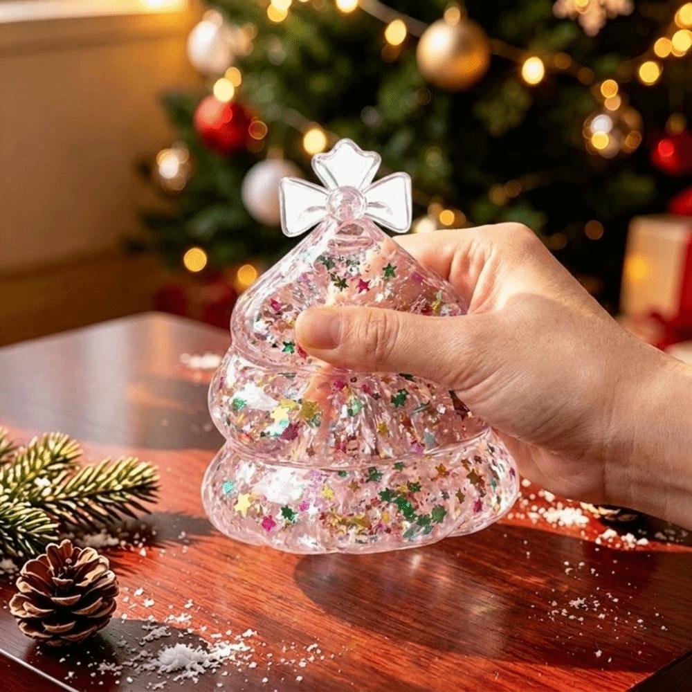 Glitter Clear Christmas Squishy Toy Slow-Rebound Squeeze Toy Gift for Children