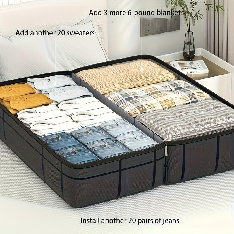 Black Moving Storage Bag - Features Reinforced Handles, a Thick And Durable Luggage Bag, Multifunctional for Organizing Clothes, Quilts, And Stockings