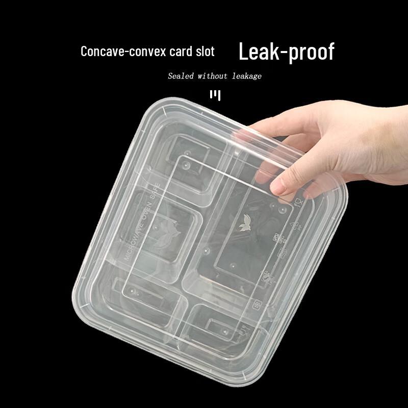 Disposable 5-Compartment Meal Box