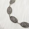 Retro Carved Metal Women's Waist Chain In Antique Silver Bronze with Western-Style Embossed Alloy Design