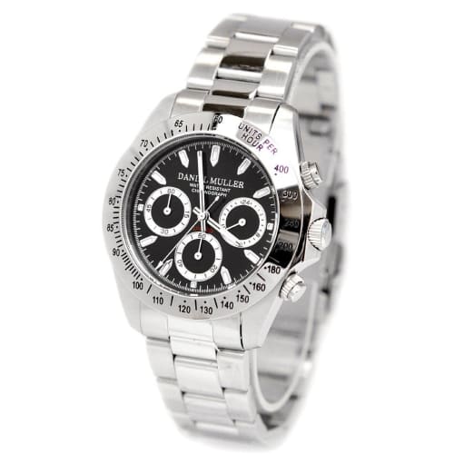 

Daniel Muller DANIEL MULLER All Stainless Steel Chronograph Men s Watch DM-2003BK Black
