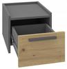 Altivo 1Sw Bedside Table, Artisan Oak-Anthracite, 1 High Drawer