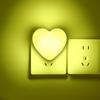 Heart Shaped Sensor Control LED Night Light With Light Sensing Function Soft Glow Plug In Night Lamp For Bedroom And Hallway