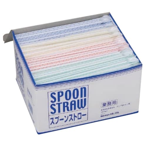 Spoon Straws, Naked Type, 500 Pieces X 1 Box
