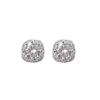 Trendy s925 Sterling Silver Rhodium-Plated Square Stud Earrings for Women - Versatile Luxury Design