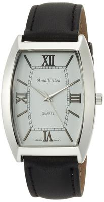 [Arias] A35M19 Analogue Wristwatch with Leather Band, Waterproof, Tonneau, Men's, White