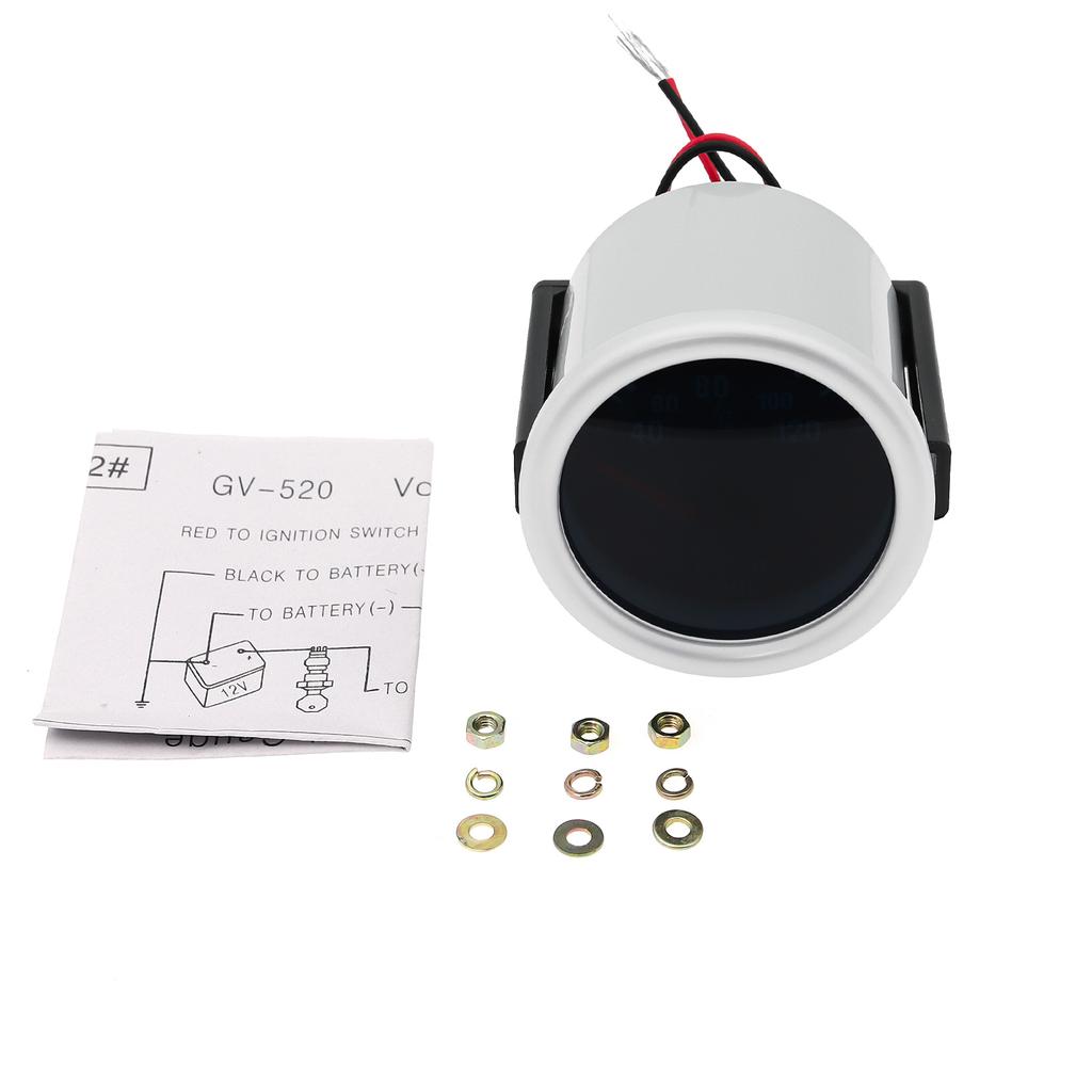 Universal 12V 2" 52MM Car Gauge Water Temp 40-120℃ Oil Temperature Boost PSI BAR Oil Pressure 0-100PSI Voltmeter Vacuum Gauge