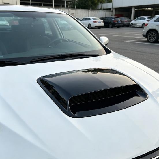Car Hood Scoop Sticker ABS Fake Air Vent for Exterior Decoration Universal Fit Sporty