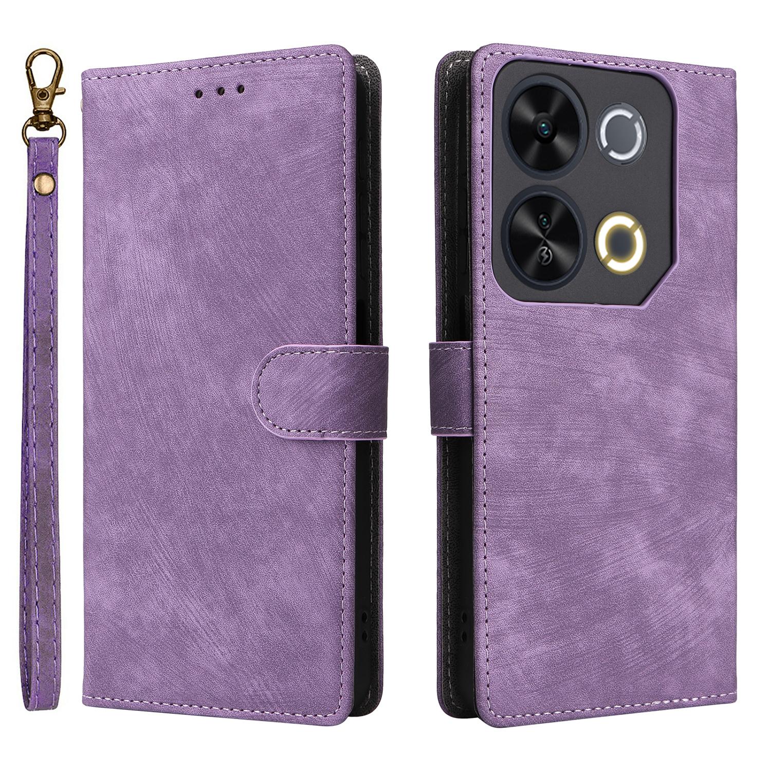 

Для itel P65 P671L Чехол-бумажник Блокировка RFID Покрытие из ПУ-кожи Подставка для просмотра A