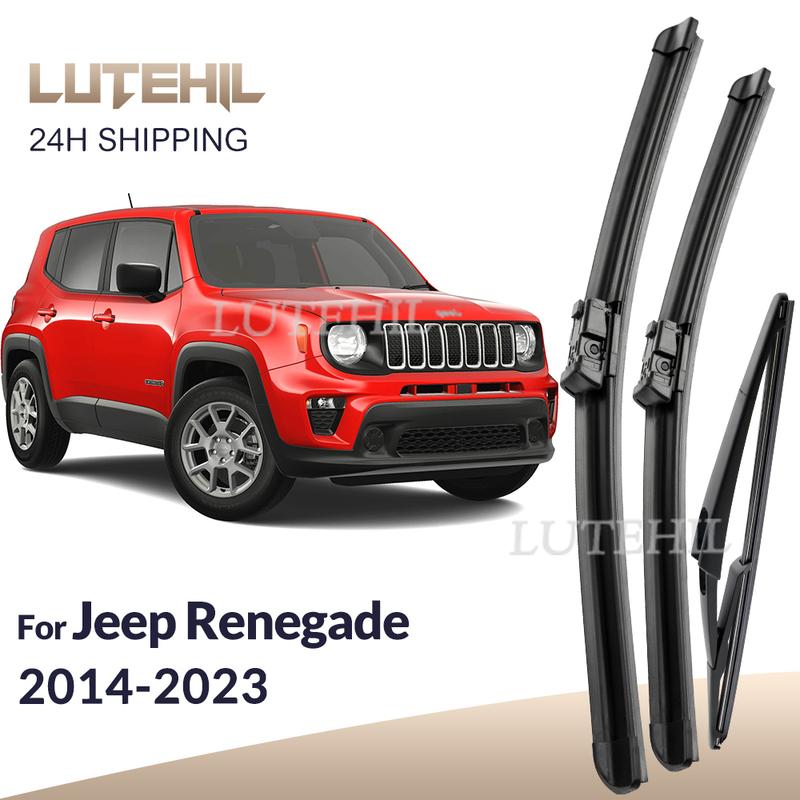 For Jeep Renegade BU 2014- Wiper Front & Rear Wiper Blades Windshield Windscreen Window Brushes 22"+20"+10"