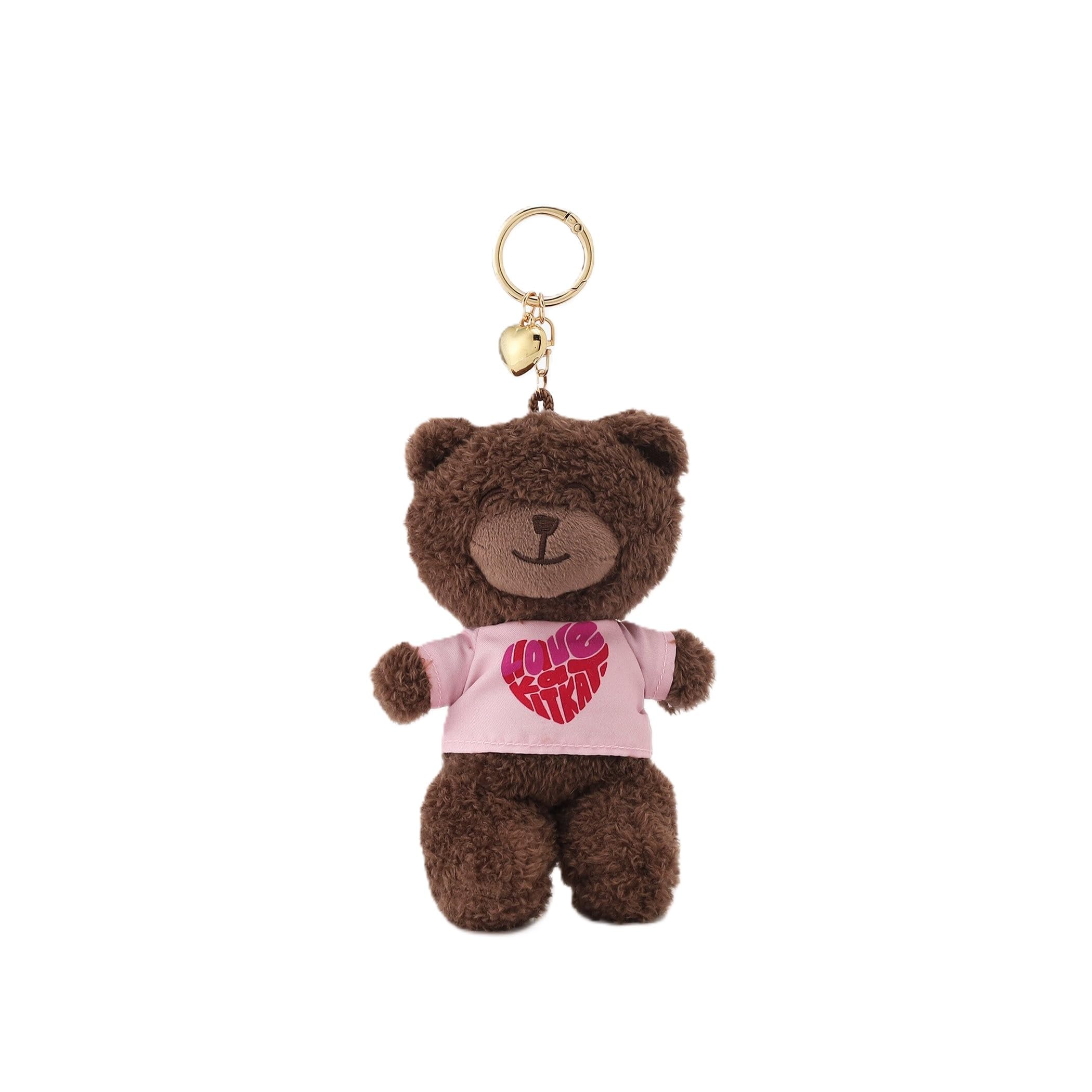 Afternoon Tea Living JR47 БрелокЦепочка, Плюшевый ШармДля ПрогулокKITKAT Медвежонок Heartful, Коричневый