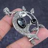 Natural White Topaz, Spinel 925 Sterling Silver Jewelry Pendant 2.56" C1S16