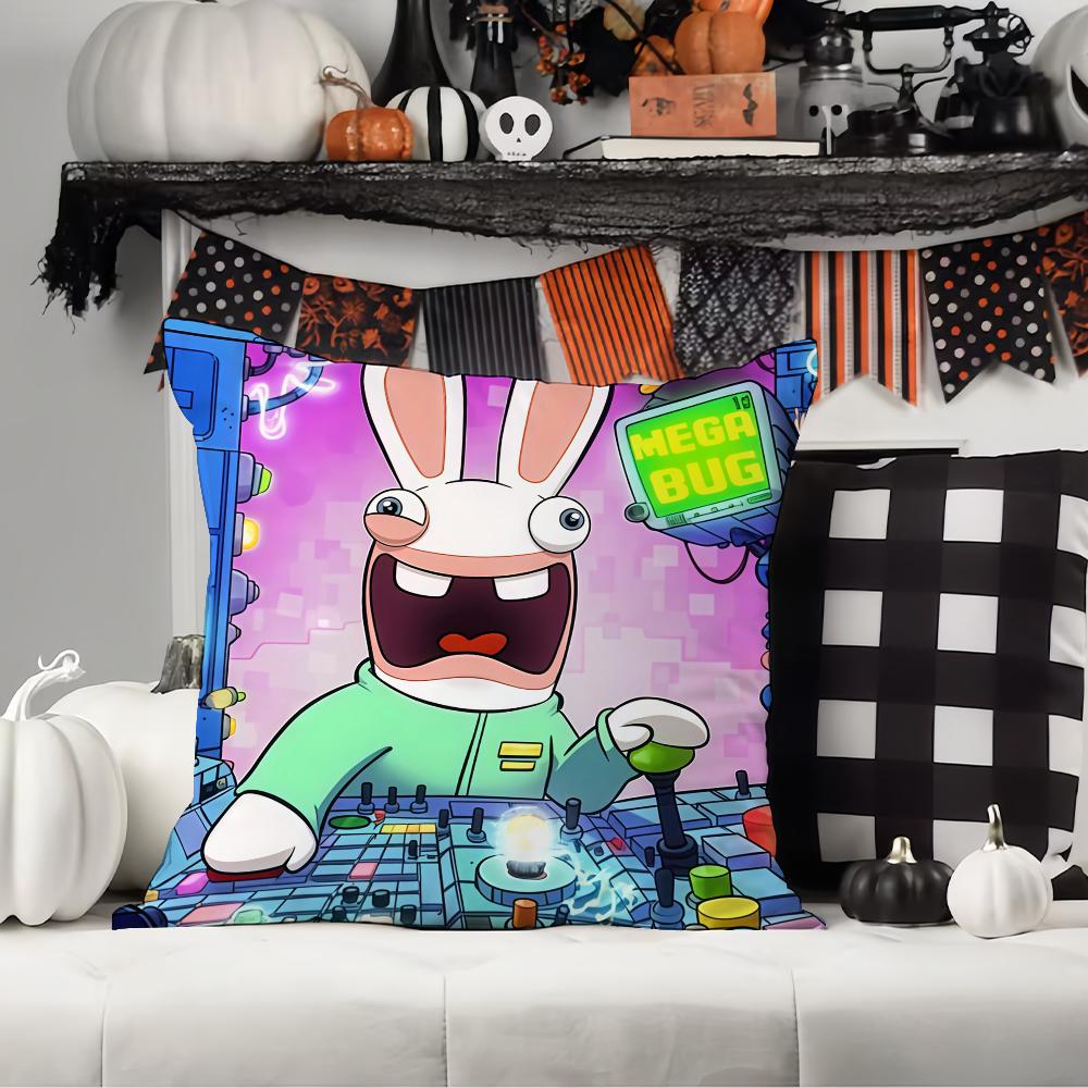 Funny Cartoon Lapins Cretins Pillow Case Office Cushions Suitable For Sofa Car Bedroom Decorative Cushion Cover
