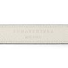 BONAVENTURA Square Buckle Belt X White Leather X Nobile Women's (70cm) [Black (Shrunken Leather)] BBLTN201-BKWH-70