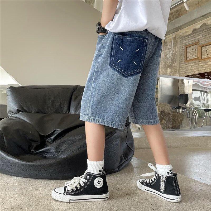 Boys' Summer Mid-Length Denim Shorts