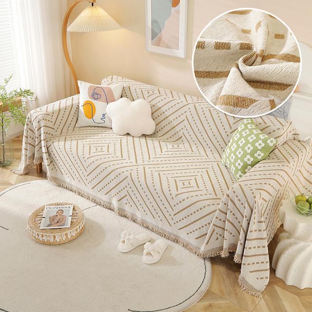 Printed Sofa Slipcover Soft Removable Washable Non Slip Blanket For Living Room Home Decoration Various Sizes
