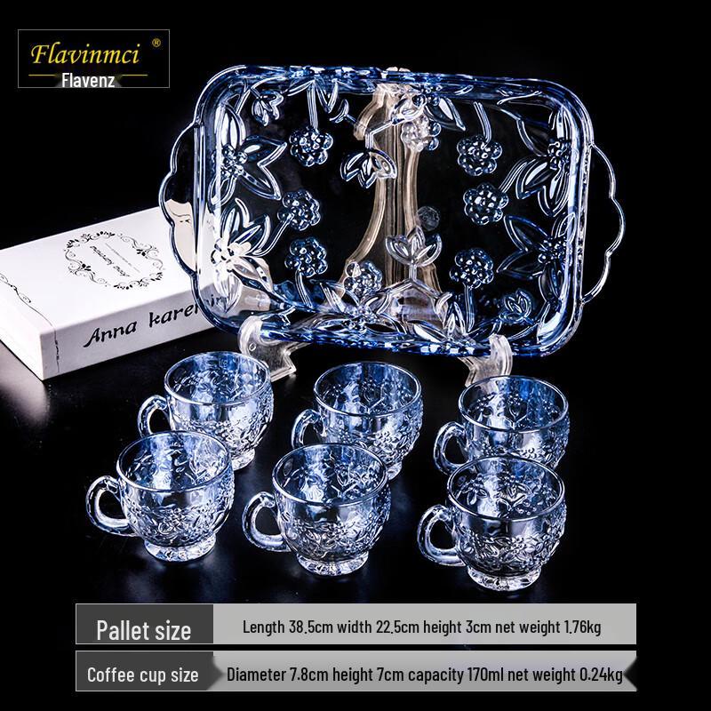 European Style Glass Fruit Bowl & Coffee Cup Set