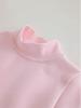 Children's Double-Sided Brushed Cotton Pullover: Semi-High Neck, Long Sleeve, Versatile Plain Color Perfect for Spring and Autumn.