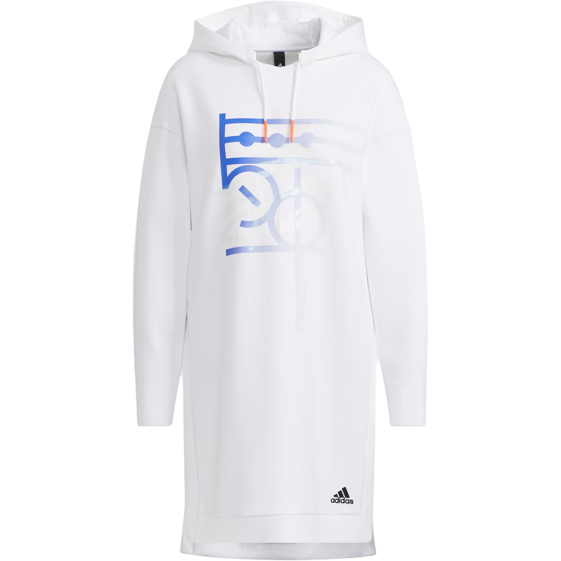 Adidas Sweatshirts Women s White Hooded Moderate Regular H09684 L