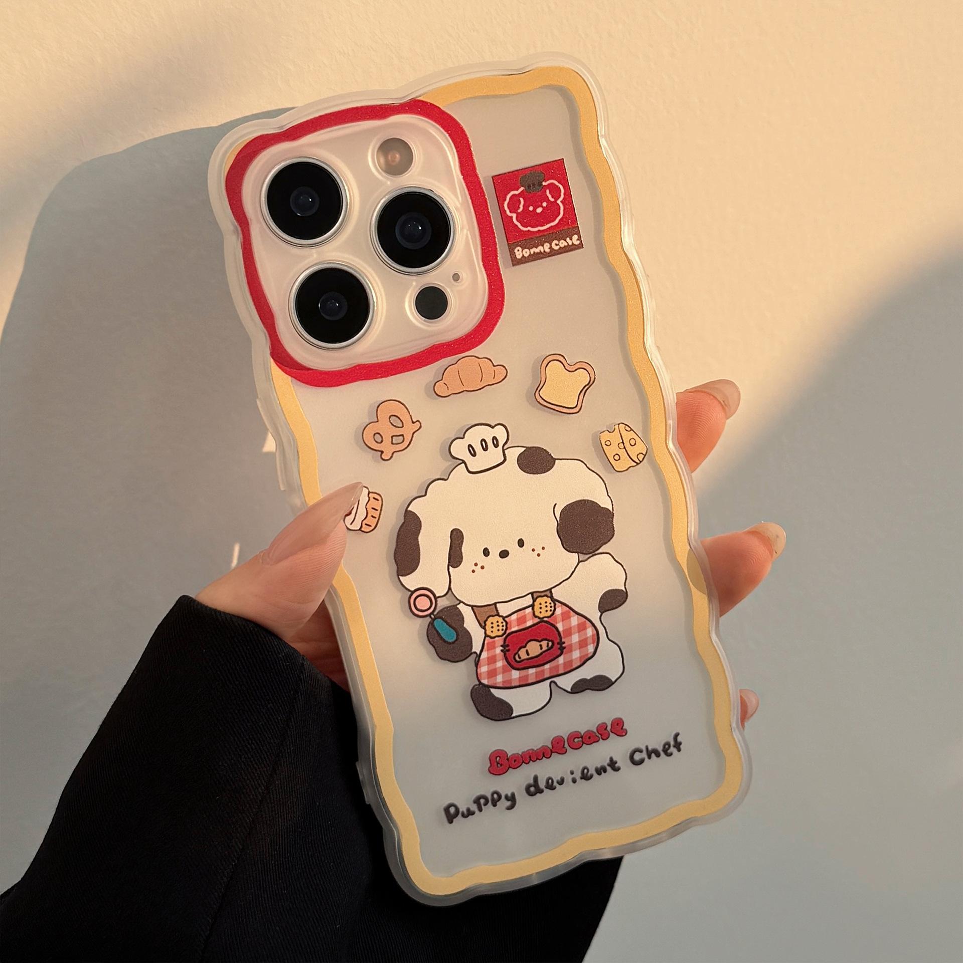 

Applicable To Apple 16 Promax Mobile Phone Case Iphone15 Cute Dry Rice Puppy 14 All Inclusive 1316 Transparent 16promax