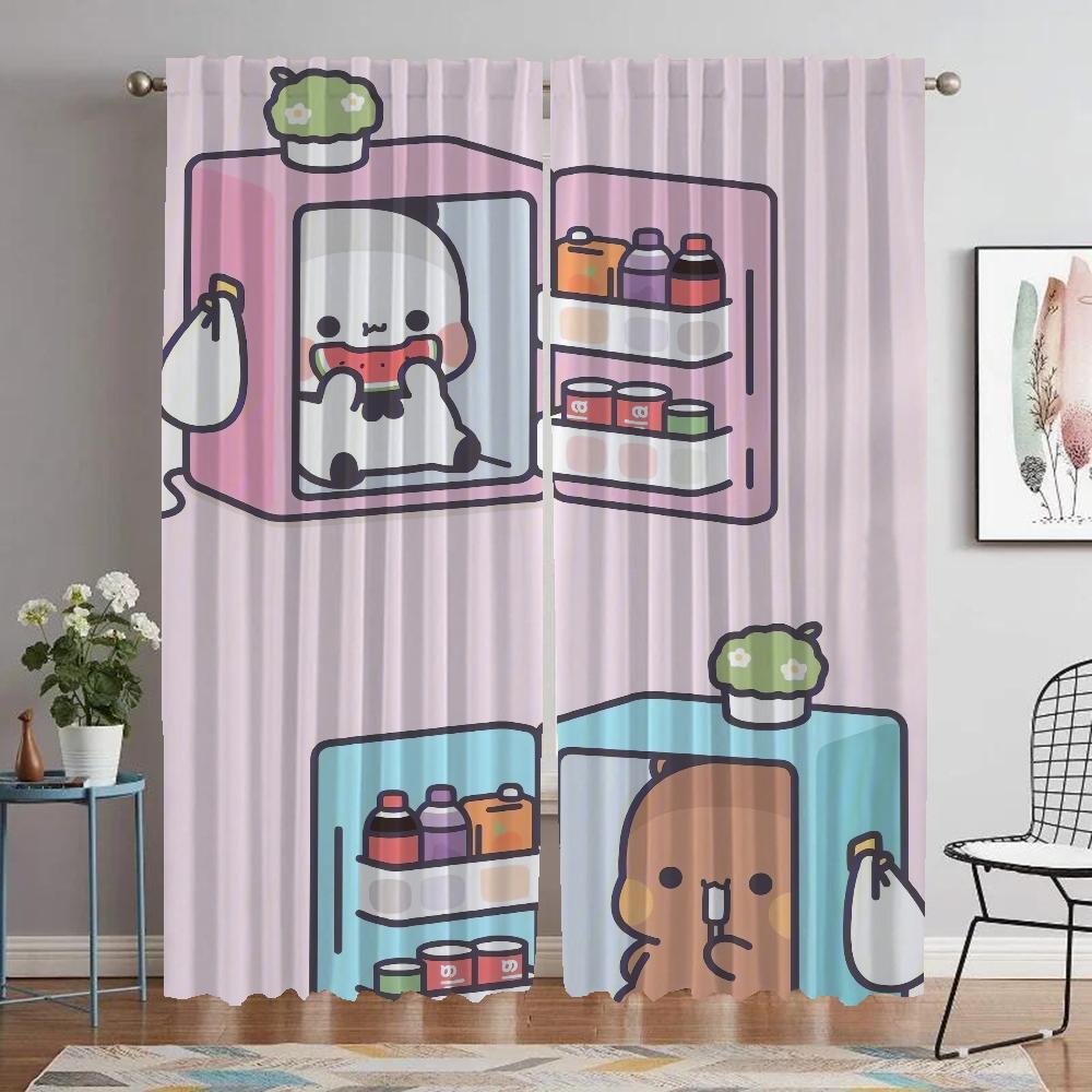 Bubu and Dudu Curtains for Living Room Curtain for Room 2 Panel Partition Home Interior Curtains Halloween Decoration Shades