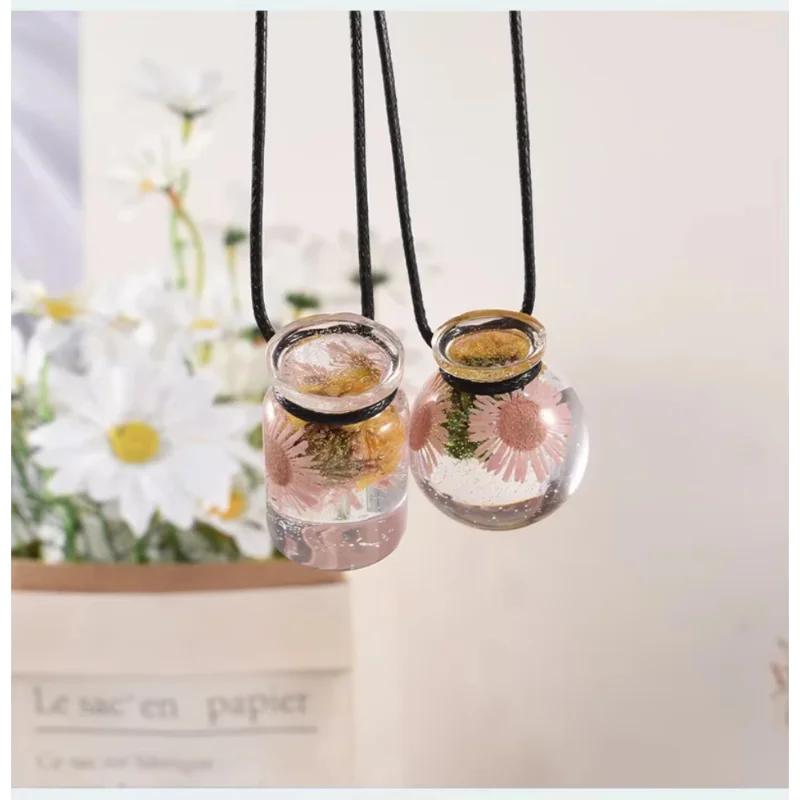 1Set Resin Small Bottle Pendant Silicone Mold Drift Bottle Micro Landscape DlY Jewelry Wishing Bottle Pendant Silicone Mold