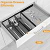 ABWR-6Pcs Drawer Organizer,Silverware Organizer For Kitchen, Utensil Cutlery Tray Mesh Metal Organizer