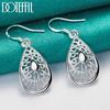 925 Sterling Silver Droplet Shaped Pendant Earrings Fashionable Jewelry