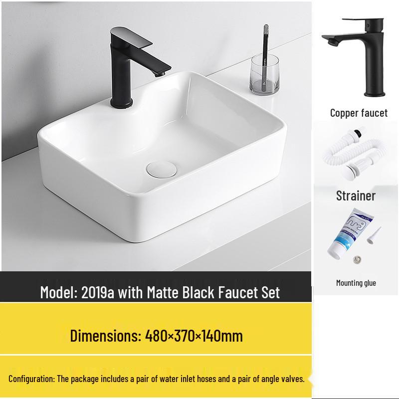 Tengxiang Ceramic Sink: White Floor-Standing Luxury Basin with Cabinet for Bathroom or Balcony