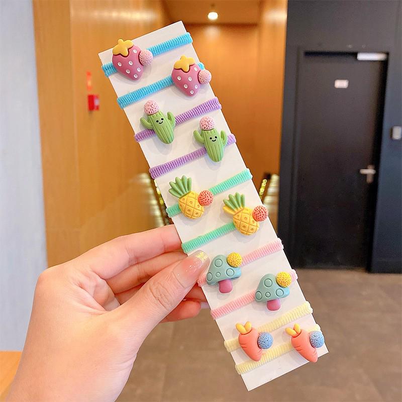 Набор из 10 штук безопасных резинок для волос для девочек и младенцев