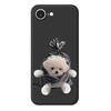 For iPhone 16e Case Garbage Bag Dog Pattern Printing Straight Edge TPU Phone Back Cover
