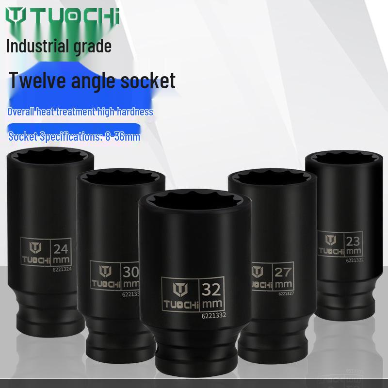 25-Piece Heavy-Duty Air Impact Torx Socket Set with Extended Reach and Electric Wrench Compatibility