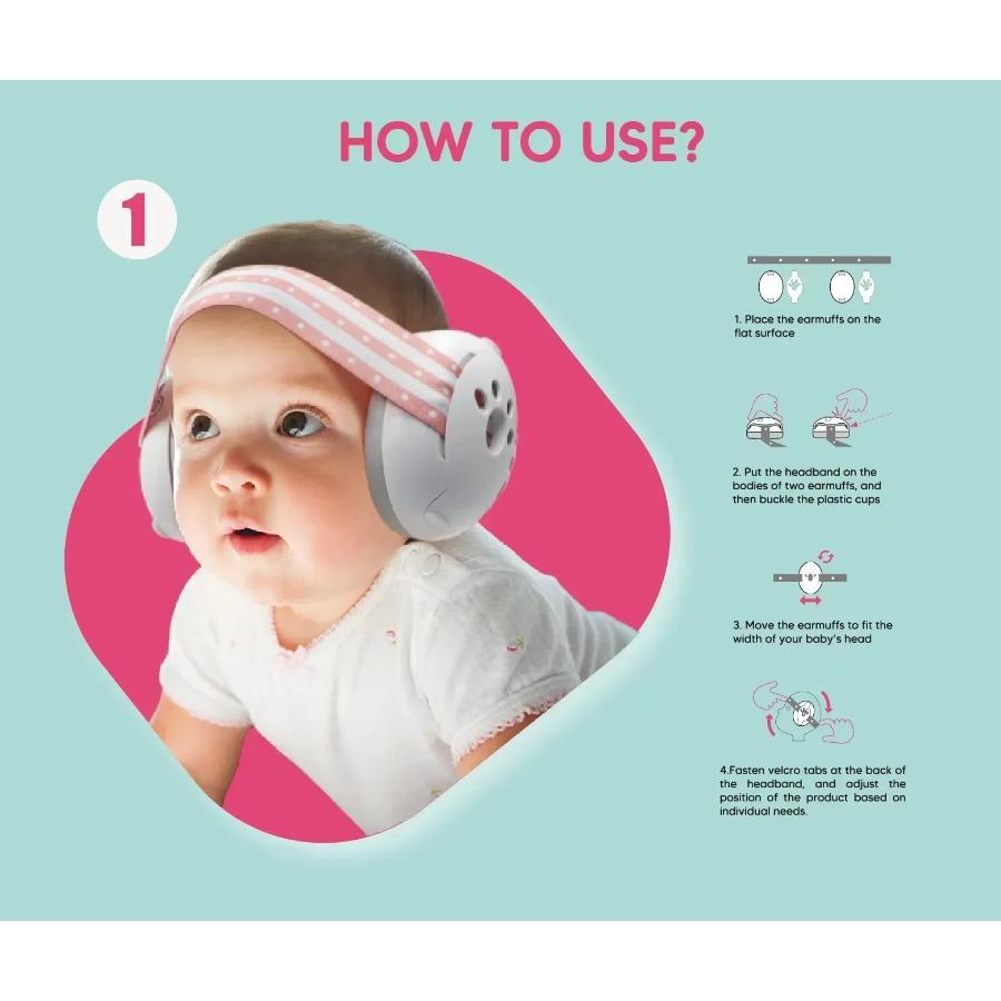 New Baby Ear Protection for Babies and Toddlers Noise Reduction Earmuffs Baby Headphones Against Hearing Damage Improves Sleep