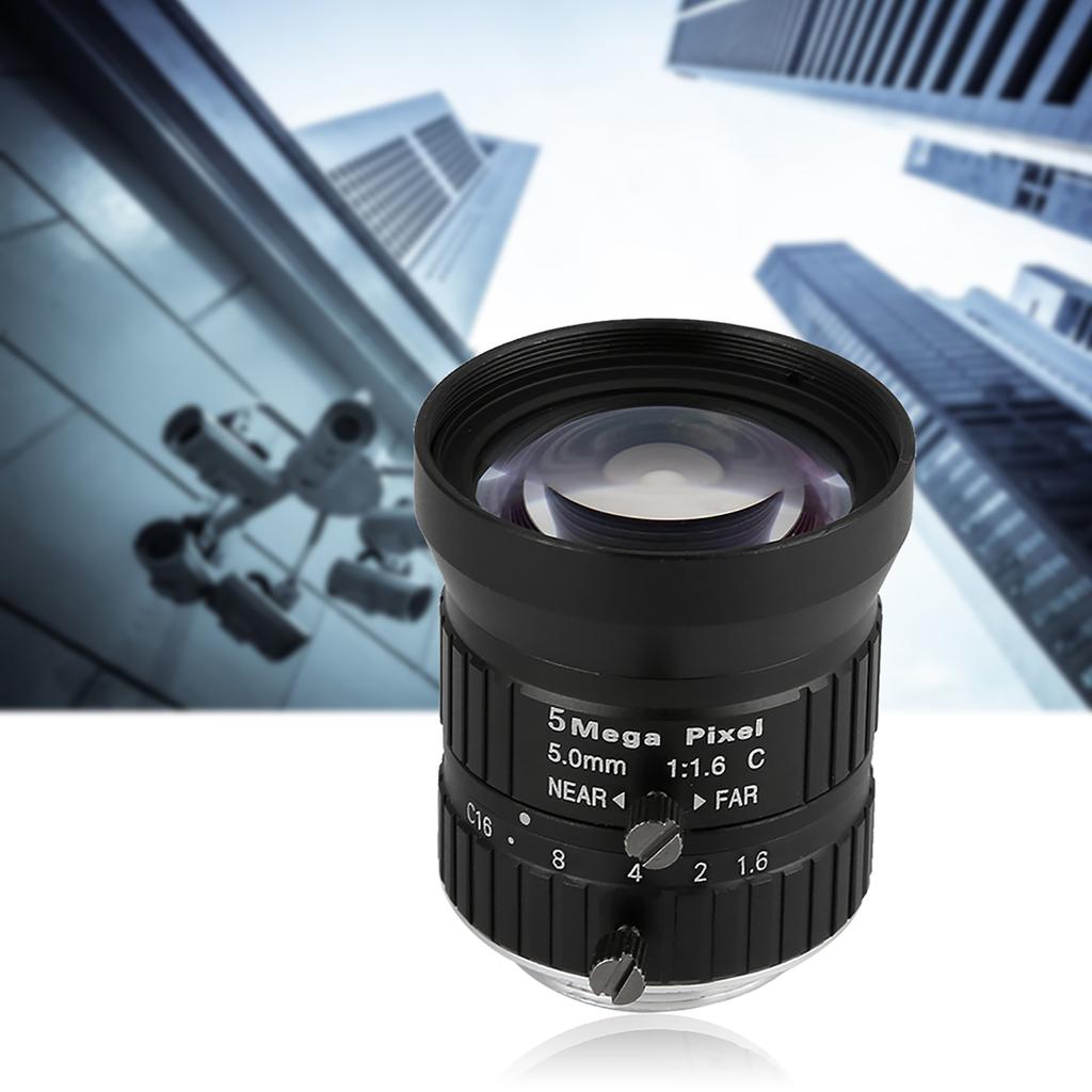 5MP 5mm Focal-Length CCTV HD Manual Lens 2/3 C Mount for Surveillance Security Camera