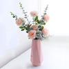 Vase Pink Stylish Large Ceramic Flower Simple 1 Piece Fukuka (Pink)