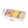 Stainless Steel Rectangular Divided BBQ and Sauce Dipping Plate