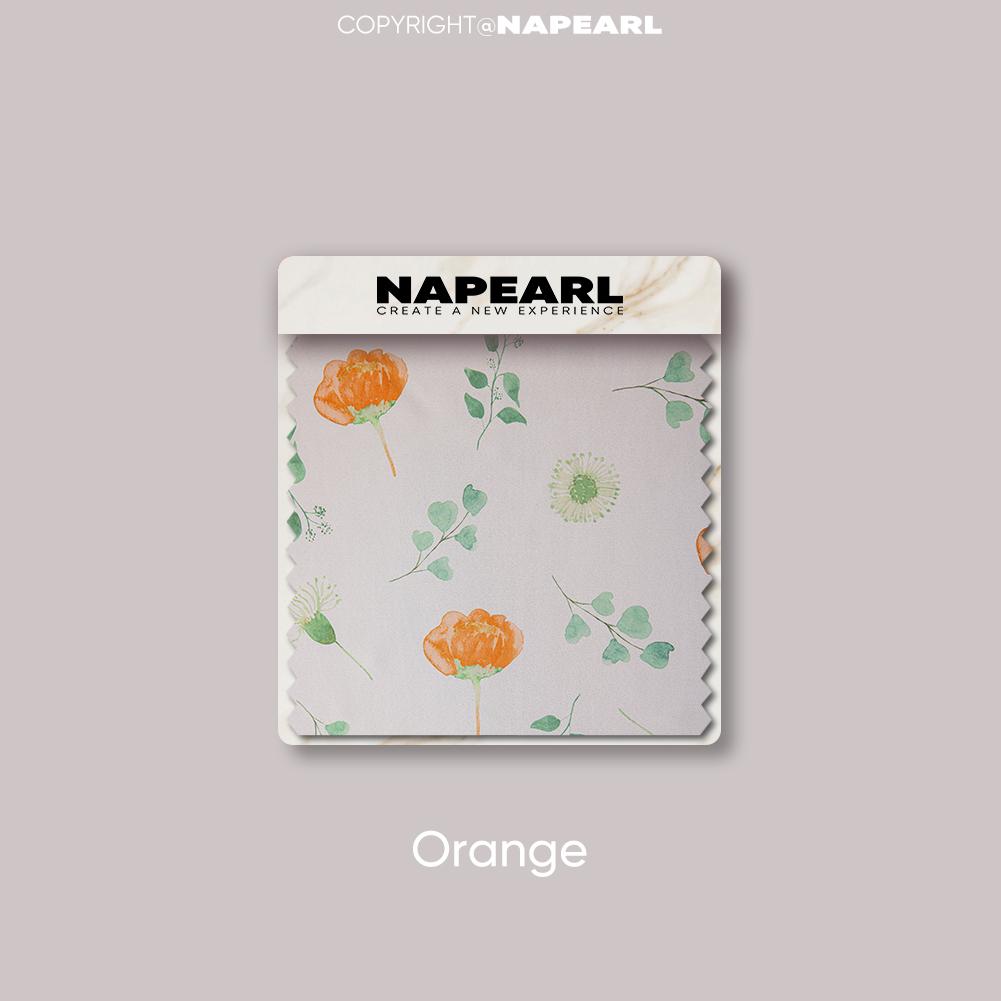 

1 шт. NAPEARL 70-80% светоблокирующие весенние шторы с цветочным принтом для спальни, гостиной, домашнего декора W150cm x L260cm оранжевый