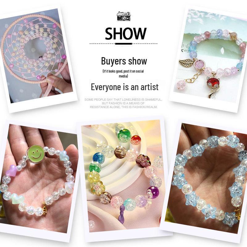 Acrylic Iridescent Floral Bubble Beads for DIY Jewelry Accessories