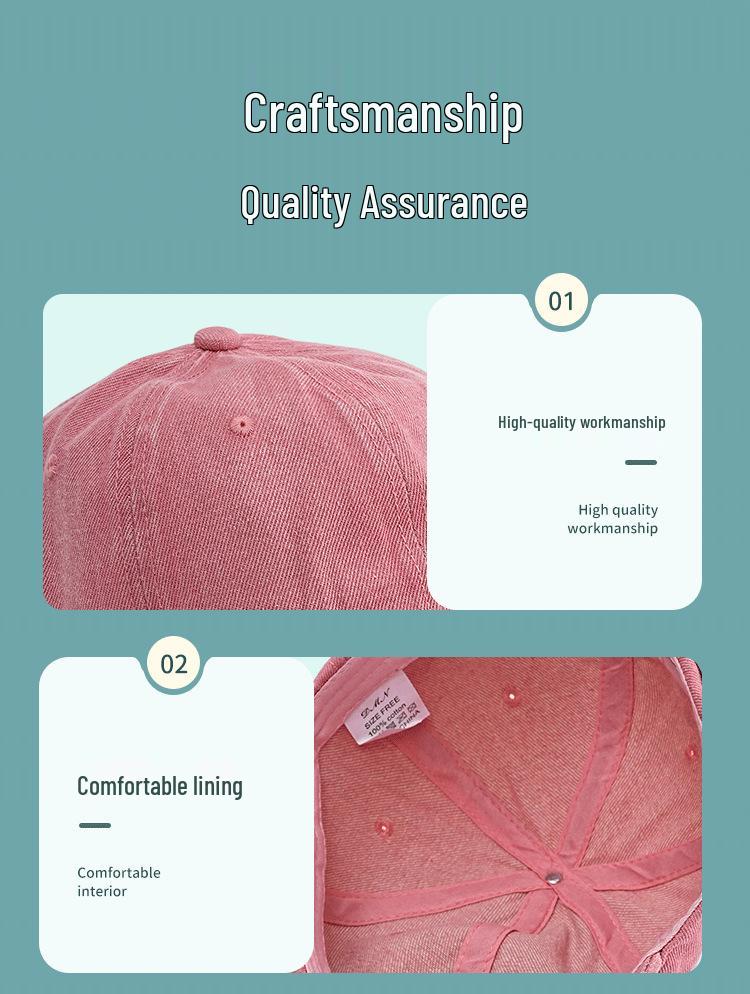 Кепка бейсболка из потертого денима в корейском стиле - Мужская ретро выцветшая кепка с козырьком от солнца