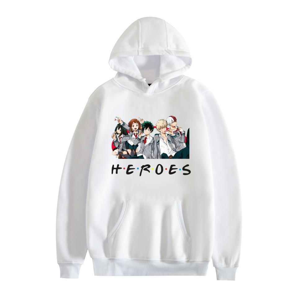 Japanese College Sweater, Hooded Pullover, Animation Print Casual Hooded Sweater For Men And Women
