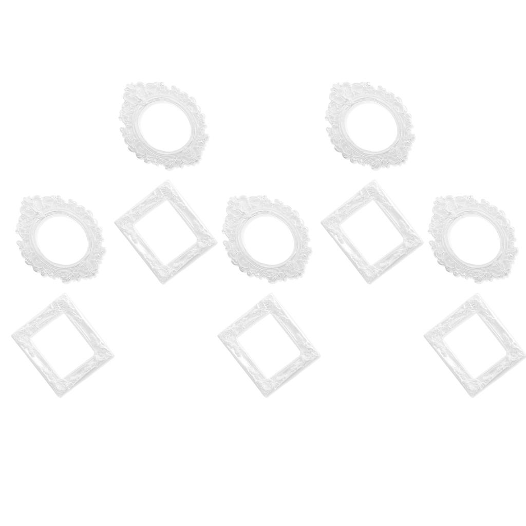 10 Stück DIY Fotorahmen Vintage Deko-Accessoires Retro Kleine Handgefertigte Rahmen Dekorative Bilder Schmuckaufsteller Barock