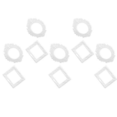 10 Pcs DIY Photo Frame Vintage Decor Accessories Retro Small Handmade Frames Decorative Picture Jewelry Display Baroque