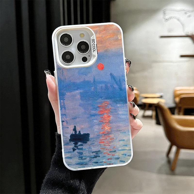 

Claude Monet Oil Painting Soft Phone Case for iPhone 15 16 17 Pro Max 17Air 16E 14 Plus 13 12 Mini Shockproof Cover Back Shell iPhone 17 Pro Max