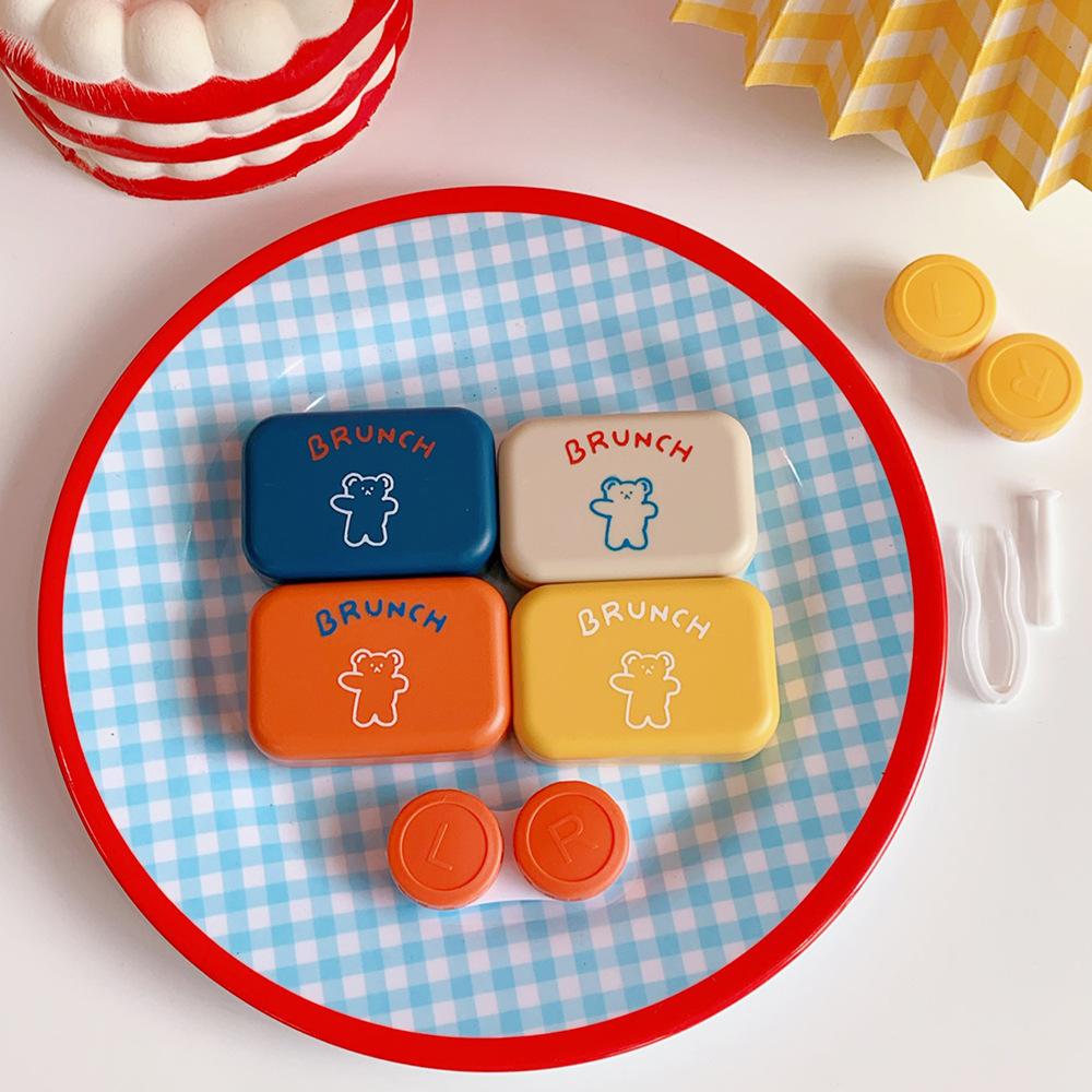 

Дорожный мультяшный женский контейнер для контактных линз, чехол с милой собакой, комплект контактных линз с принтом, чехол, милая коробка для контактных линз цвета животного