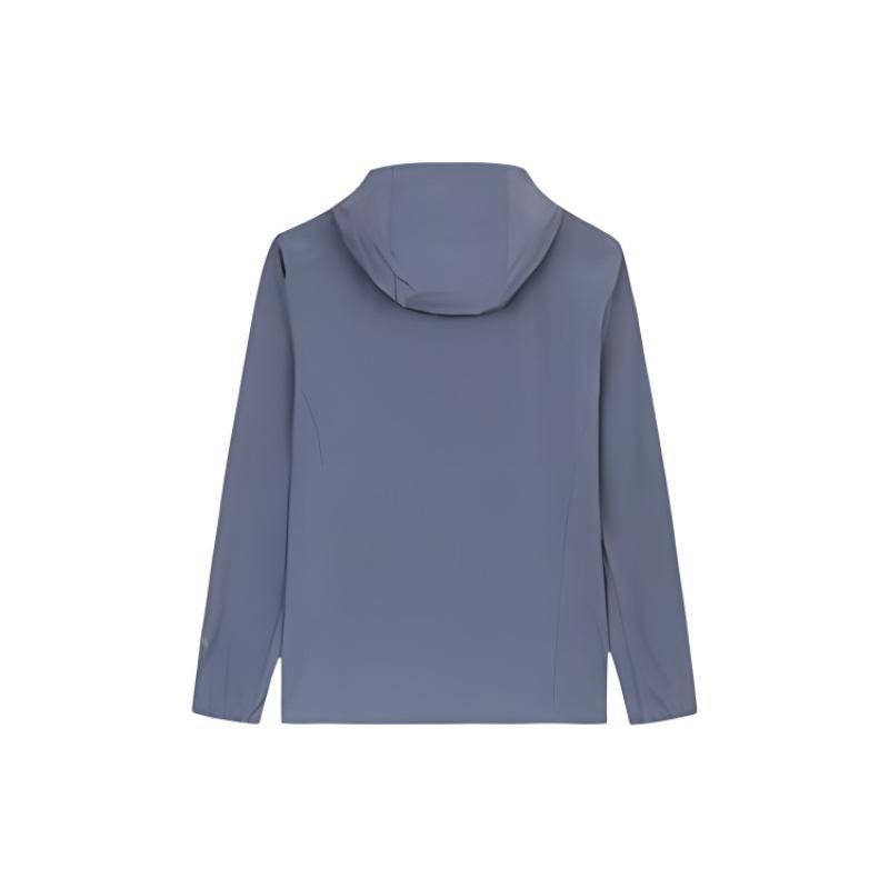 Anta Trainingsserie Gewebte Kapuzenjacke Einfarbig Markenlogo Leicht Weich Bequem Sonnenschutzjacke Herrenjacken Grau 152427624-4