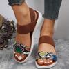Snakeskin Print Wedge Sandals for Women Summer Fashion Non Slip Beach Shoes Woman Lightweight Causal Sports Sandalias Mujer