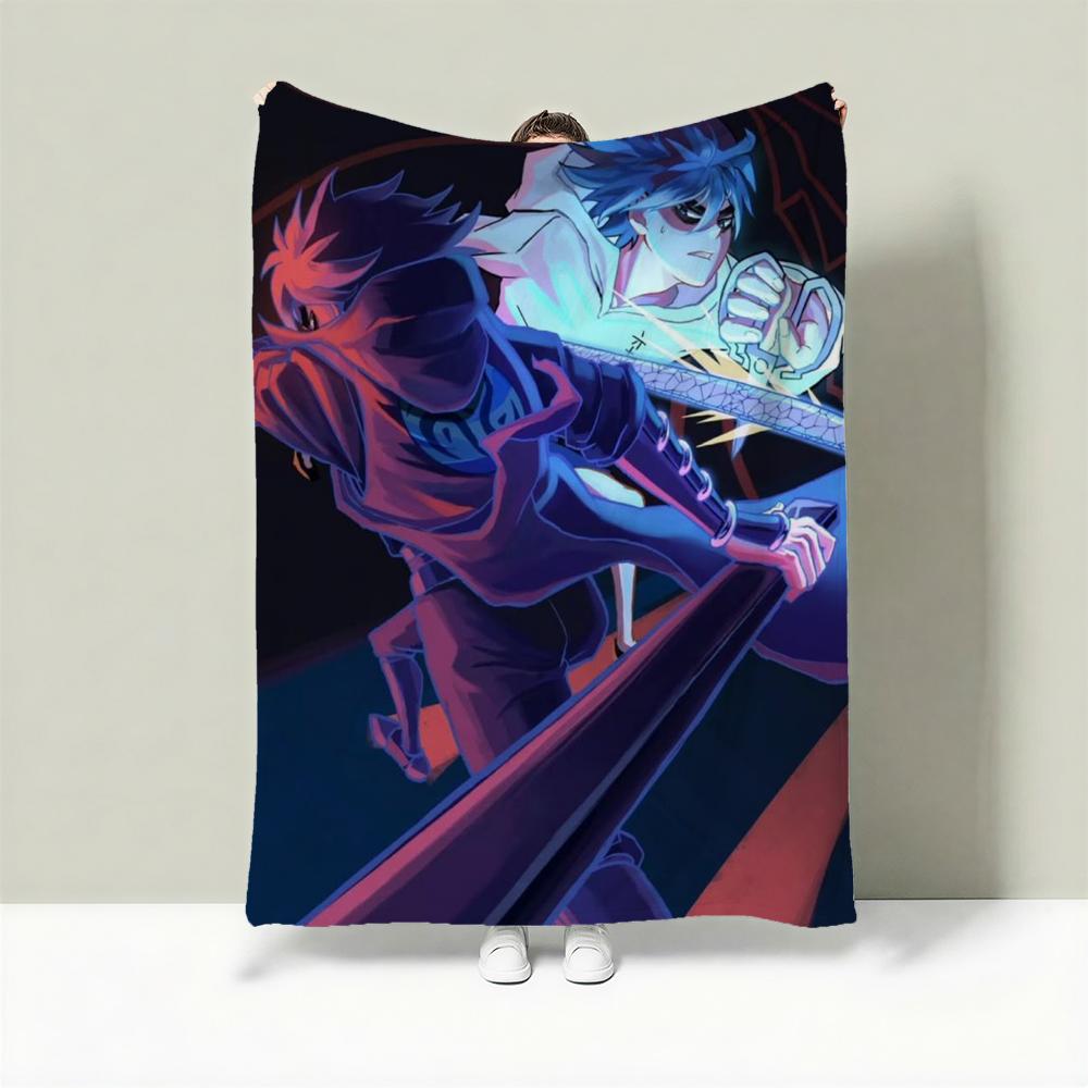 Anime S-Scissor Seven Throw Lightweight 240g Flannel Blanket Soft Skin-friendly for Summer Cooling